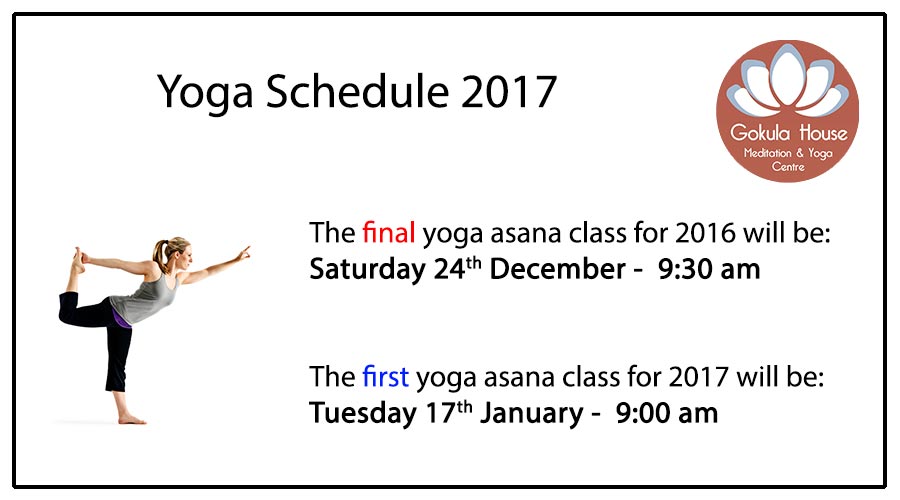 Yoga Melbourne Schedule 2017